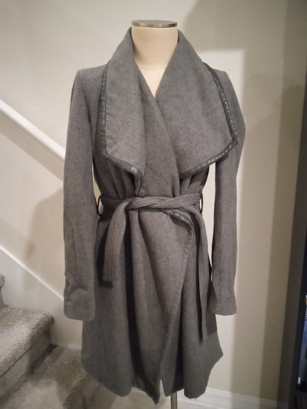 Nanette Lepore Wool Faux Leather Coat